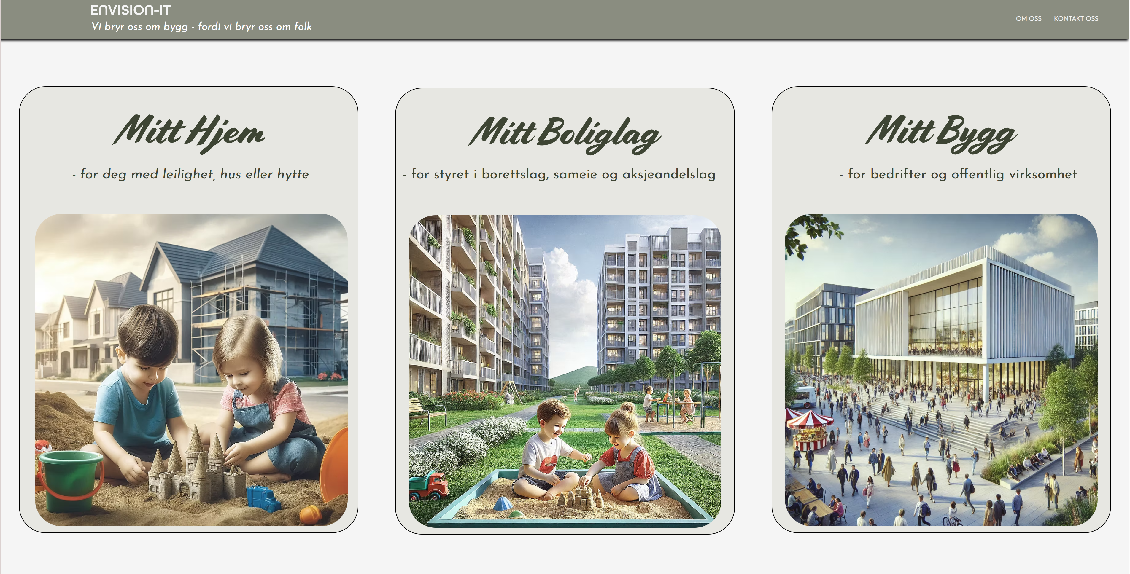 Skjermbilete av envision-it.no